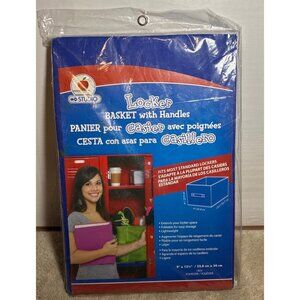 School Locker Basket With Handles 9" X 13.5" X 100% Polyester Foldable Organizer